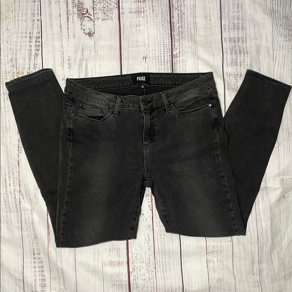 PAIGE Denim - PAIGE Black Skinny Jeans Stretchy Denim